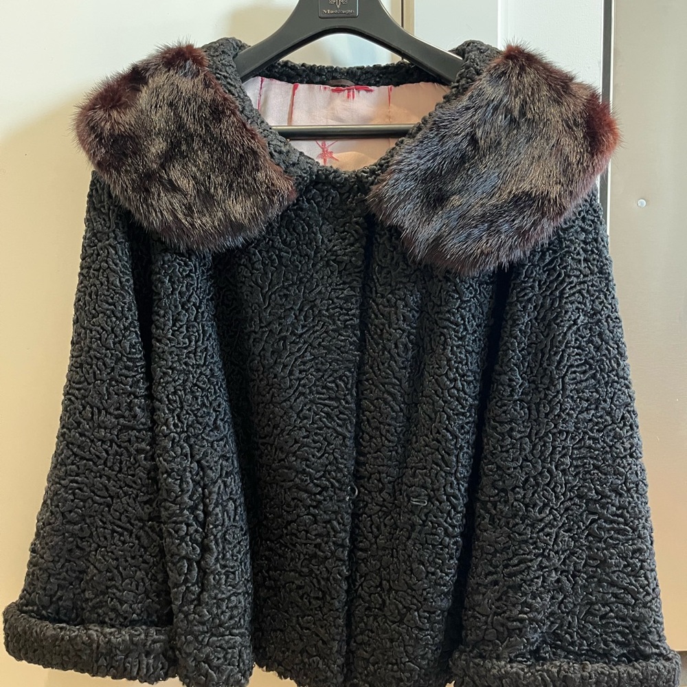 Schiaparelli Bolero - Persian Lamb, Mink Fur. Women’s size 4/6.